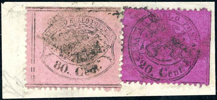 1868 - 80 cent. rosa chiaro, 20 ... 