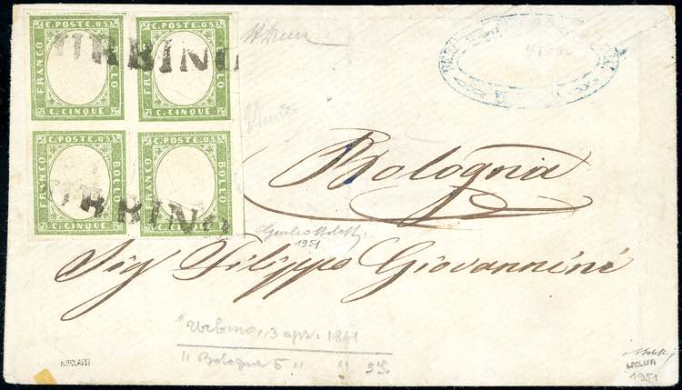 1861 - 5 cent. verde oliva chiaro ... 