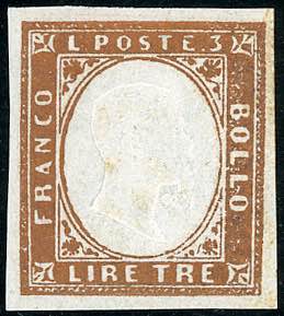 1861 - 3 lire rame vivo (18A), ... 