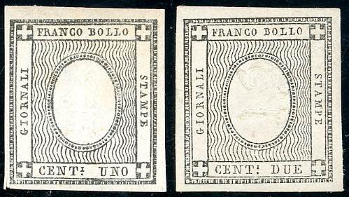 1861 - 1 cent. e 2 cent. per ... 