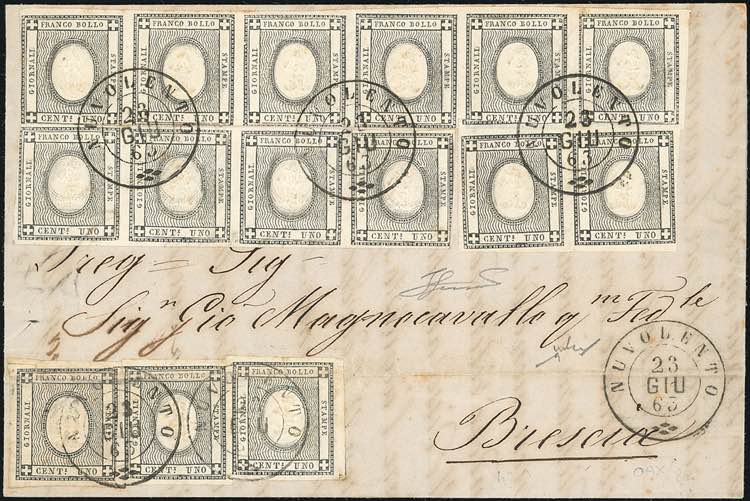 1863 - 1 cent. grigio, per ... 