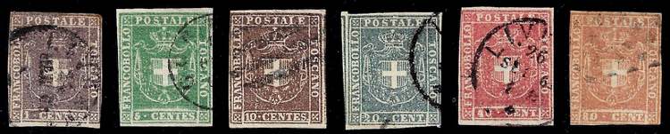 1860 - Serie completa dall1 cent. ... 