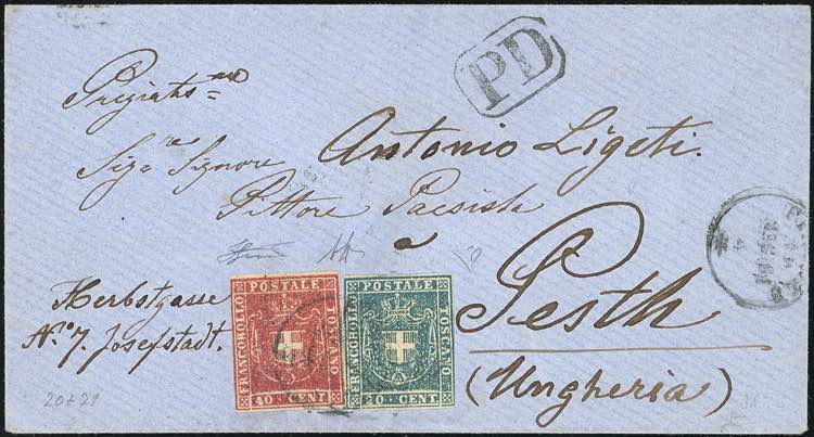 1861 - 20 cent. azzurro, 40 cent. ... 