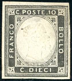 1861 - 10 cent., non emesso, prova ... 
