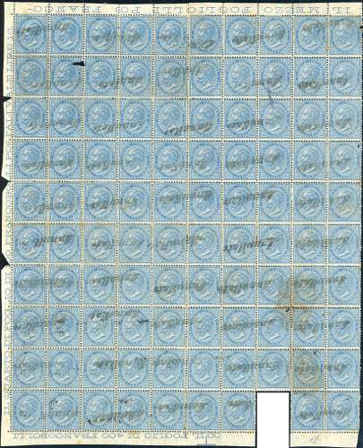 1877 - 10 cent. azzurro (27), ... 