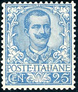 1901 - 25 cent. Floreale (73), ben ... 