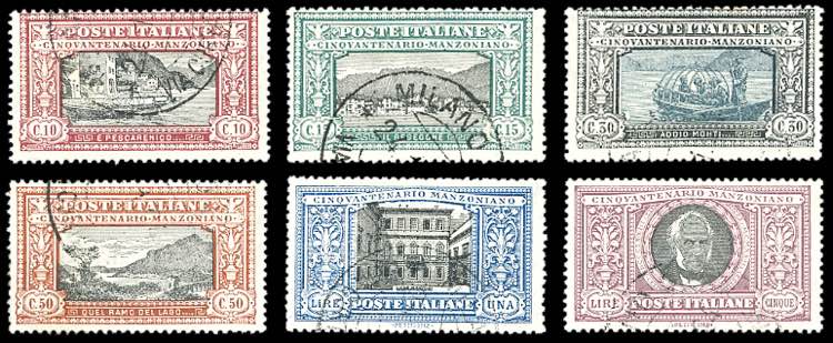 1923 - Manzoni (151/156), usati, ... 