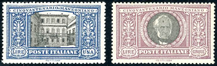 1923 - 1 lira e 5 lire Manzoni ... 