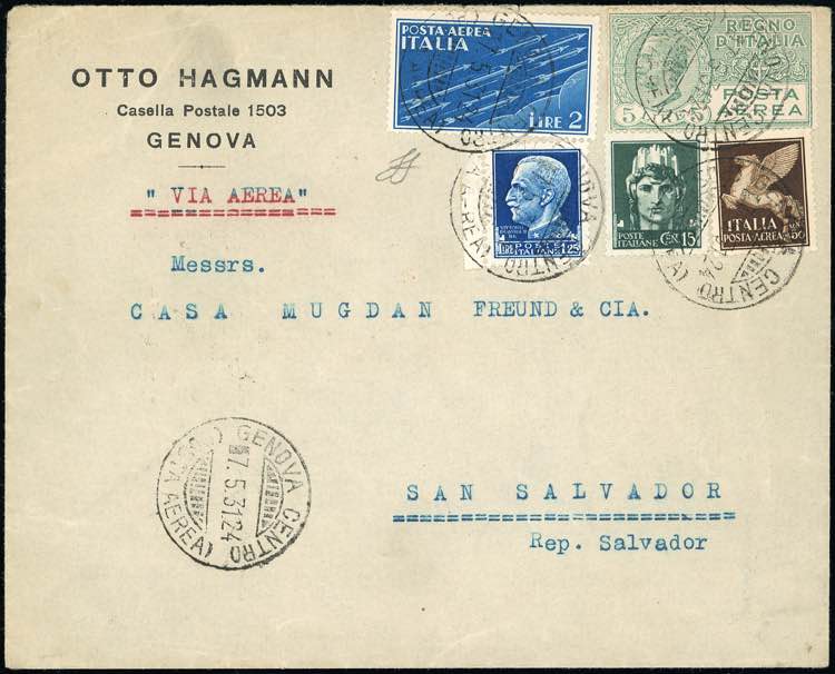 1931 - 5 lire posta aerea, 50 ... 