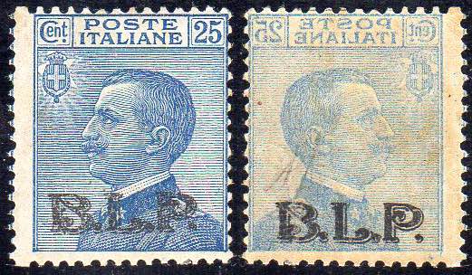 1922 - 25 cent., soprastampa BLP ... 