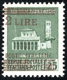 1945 - 2 lire su 25 cent., ... 