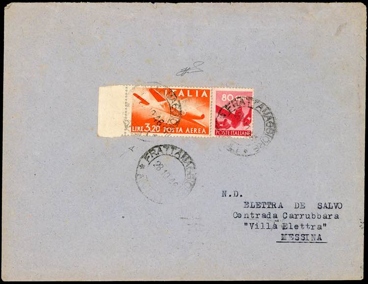 1946 - 3,20 lire Democratica posta ... 