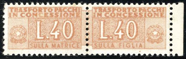 1953 - 40 lire arancio e bruno, ... 