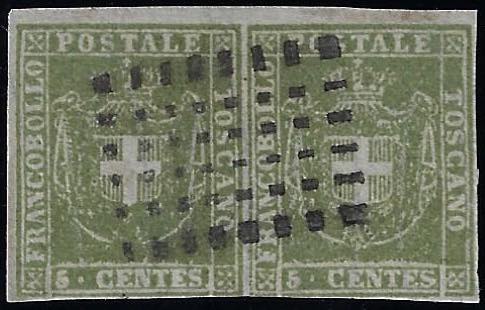 1860 - 5 cent. verde giallastro ... 