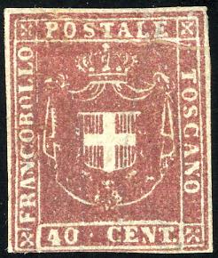 1859 - 40 cent. carminio (21), ... 