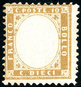 1862 - 10 cent. bistro giallastro ... 