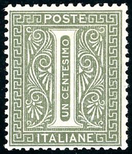 1863 - 1 cent. verde grigio ... 