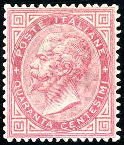1866  - 40 cent. carminio, De La ... 