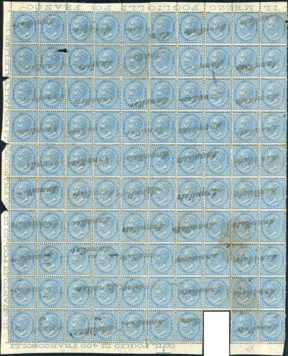 1877 - 10 cent. azzurro (27), ... 