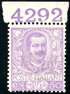 1901 - 50 cent. Floreale, bordo di ... 