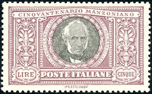 1923 - 5 lire Manzoni (156), ... 