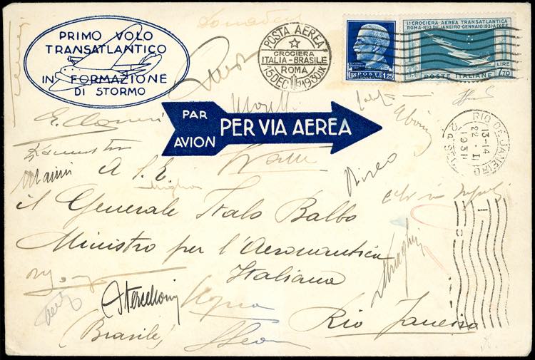 1930 - 7,70 lire Crociera Balbo, ... 