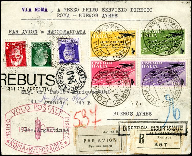 1934 - Volo Roma - Buenos Aires, ... 