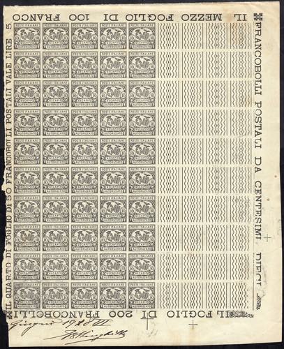 1928 - 10 cent., prova di macchina ... 
