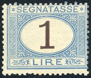 1870 - 1 lira azzurro chiaro e ... 