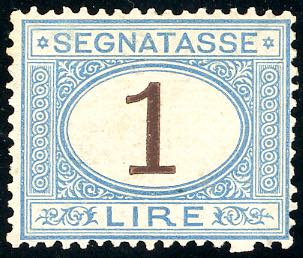 1870 - 1 lira azzurro chiaro e ... 