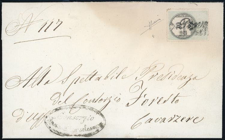 1855 - 30 cent. marca da bollo ... 