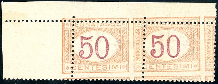 1890 - 50 cent. arancio e carminio ... 