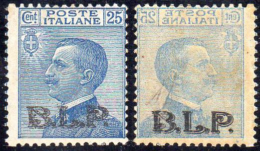 1922 - 25 cent., soprastampa BLP ... 