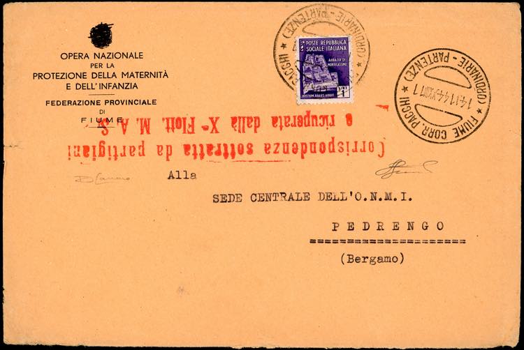 1944 - 1 lira Monumenti distrutti ... 