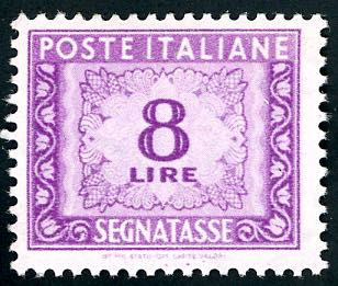 1855 - 8 lire, filigrana stelle, ... 