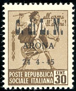ARONA 1945 - 30 cent. Monumenti ... 