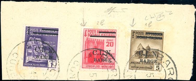 BARGE 1945 - 5 cent., 20 cent., ... 