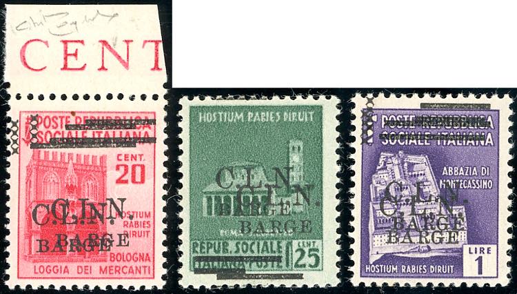 BARGE 1945 - 20 cent., 25 cent., 1 ... 