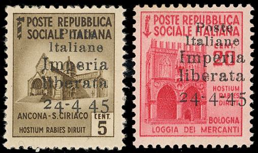 IMPERIA 1945 - 5 cent., 20 cent., ... 