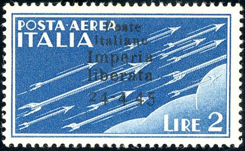 IMPERIA 1945 - 2 lire azzurro ... 