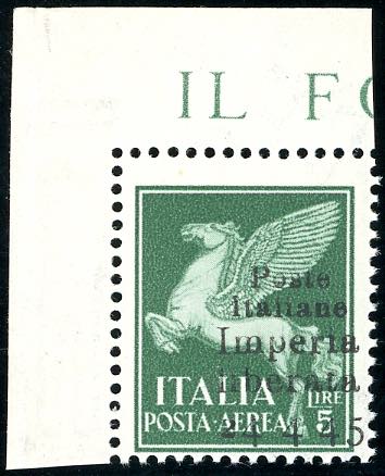 IMPERIA 1945 - 5 lire posta aerea, ... 