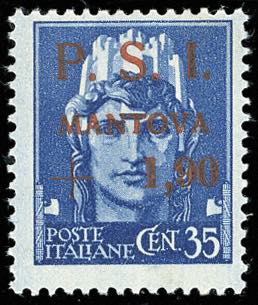 MANTOVA 1945 - 1,90 lire su 35 ... 