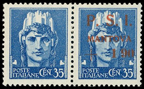 MANTOVA 1945 - 1,90 su 35 cent., ... 