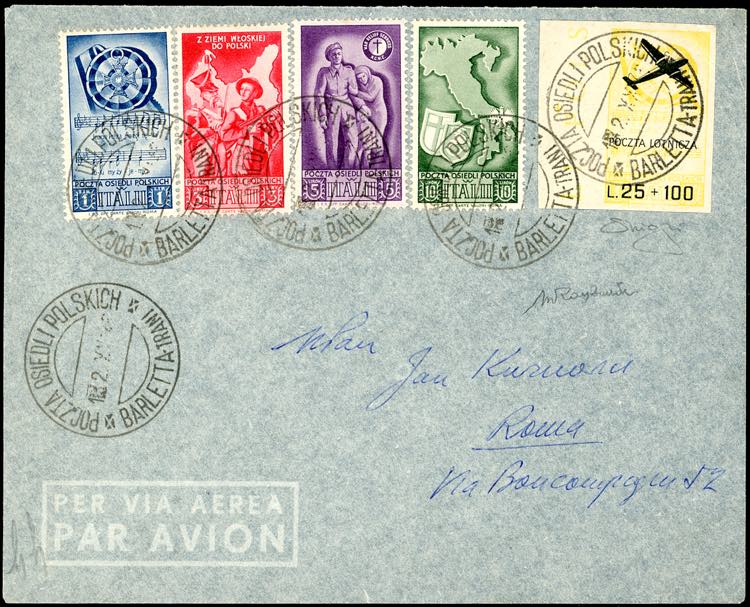 POSTA AEREA 1946 - 25 + 100 lire ... 