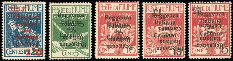 FIUME 1920 - Soprastampati ... 