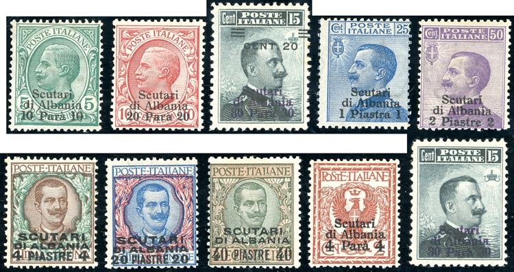 SCUTARI 1909/16 - Soprastampati ... 