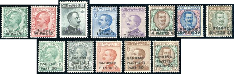 SMIRNE 1909/22 - Soprastampati, le ... 