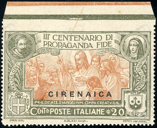 1923 - 20 cent. Propaganda Fide, ... 