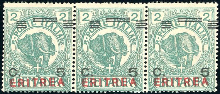 1924 - 5  cent. su 2 b., sbarrette ... 