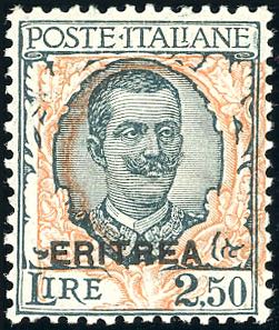 1926 - 2,50 lire Floreale, ornato ... 